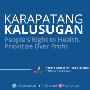 Karapatang Kalusugan: People's Right to Health, Prioritize over Profit