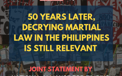 NAFCON and Kabataan Alliance: 50 Years Later, Decrying Martial Law in the Philippines is Still Relevant